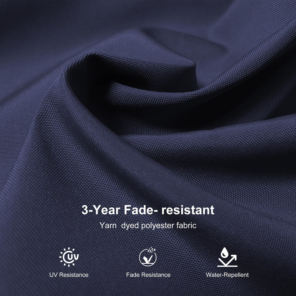 Navy Blue Aluminum Patio Umbrella with Base Z99635