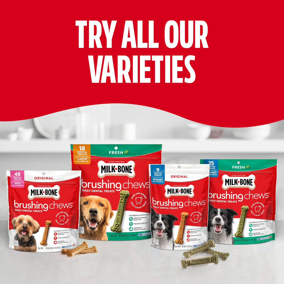 Small/Medium Fresh Flavor Dental Treats I715