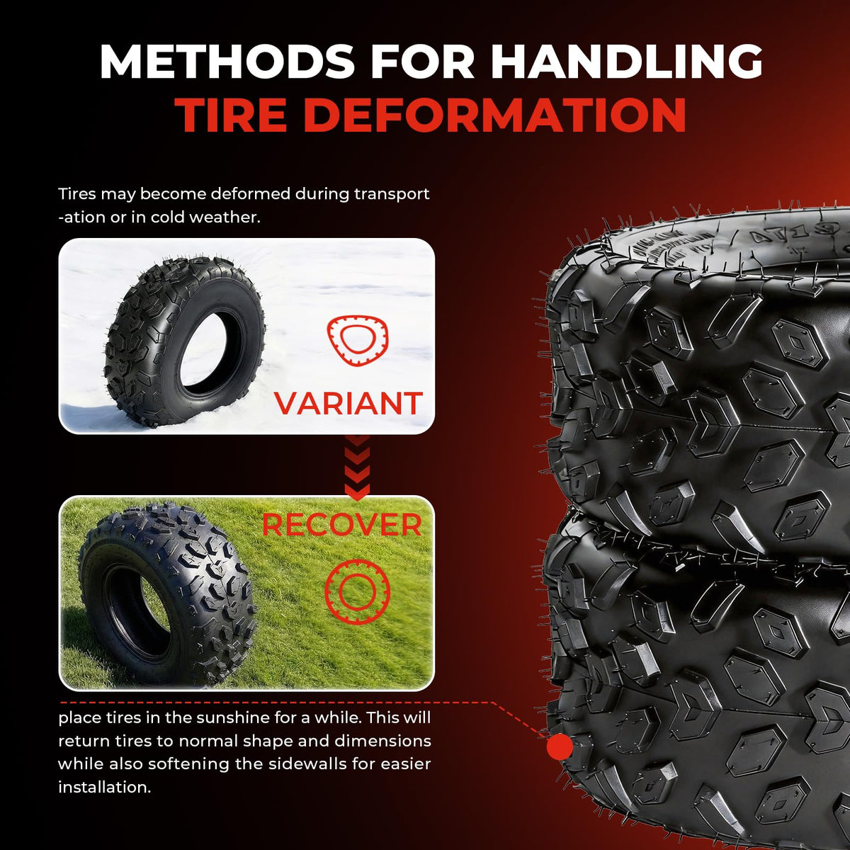 19x7-8 UTV ATV Tires Set of 4 E4337