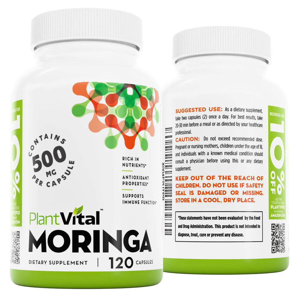 Organic Moringa Capsules 1000mg O33321