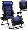 Foldable Adjustable Zero Gravity Lounge Chair with Cup Holder and Side Table S596