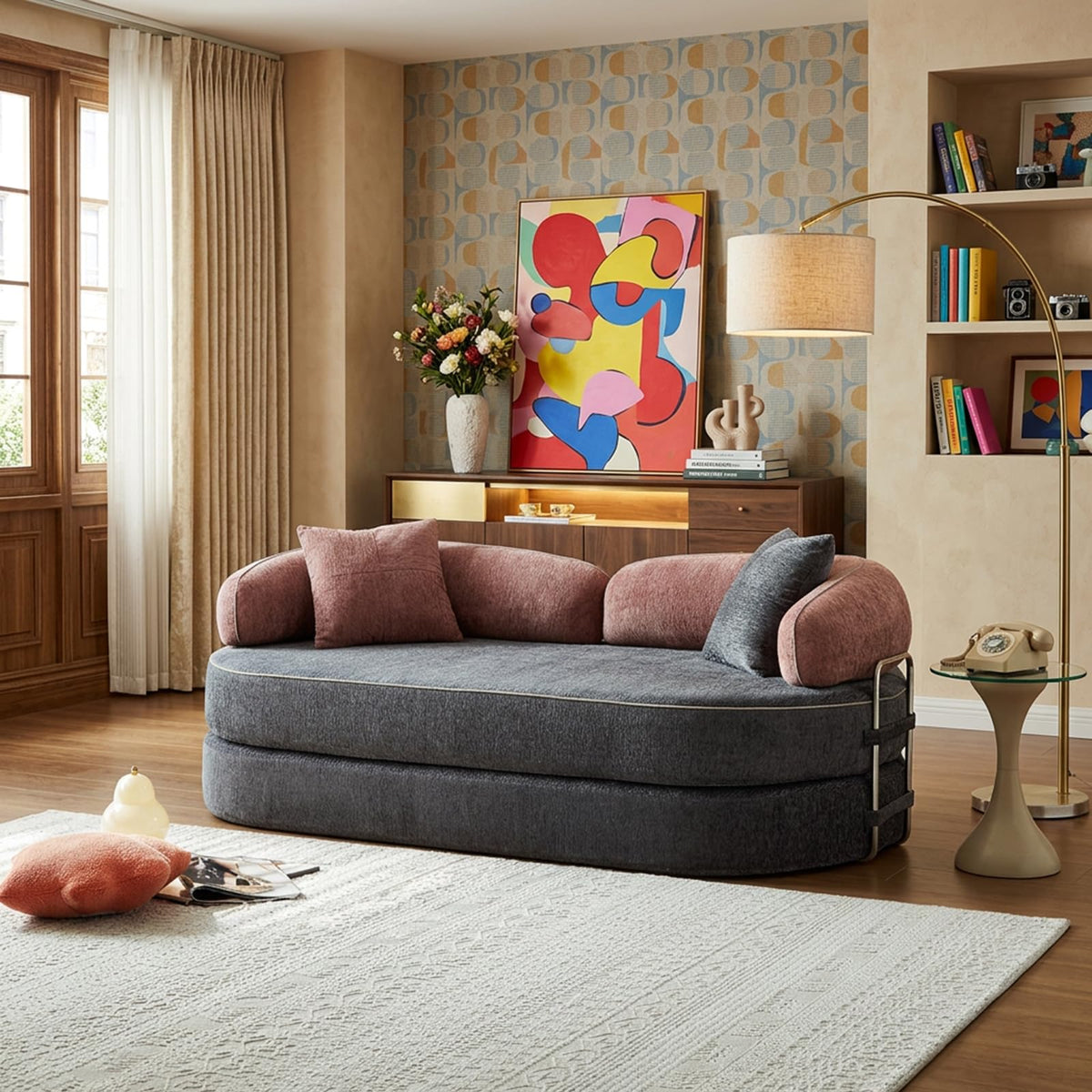 Queen Sleeper Sofa Bed Convertible Futon Couch A907
