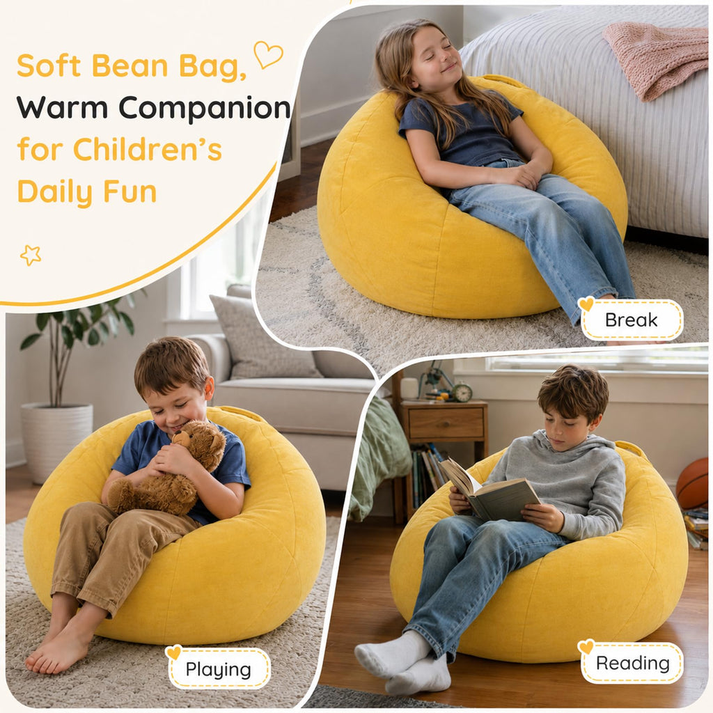 Chenille Bean Bag Chair O546338