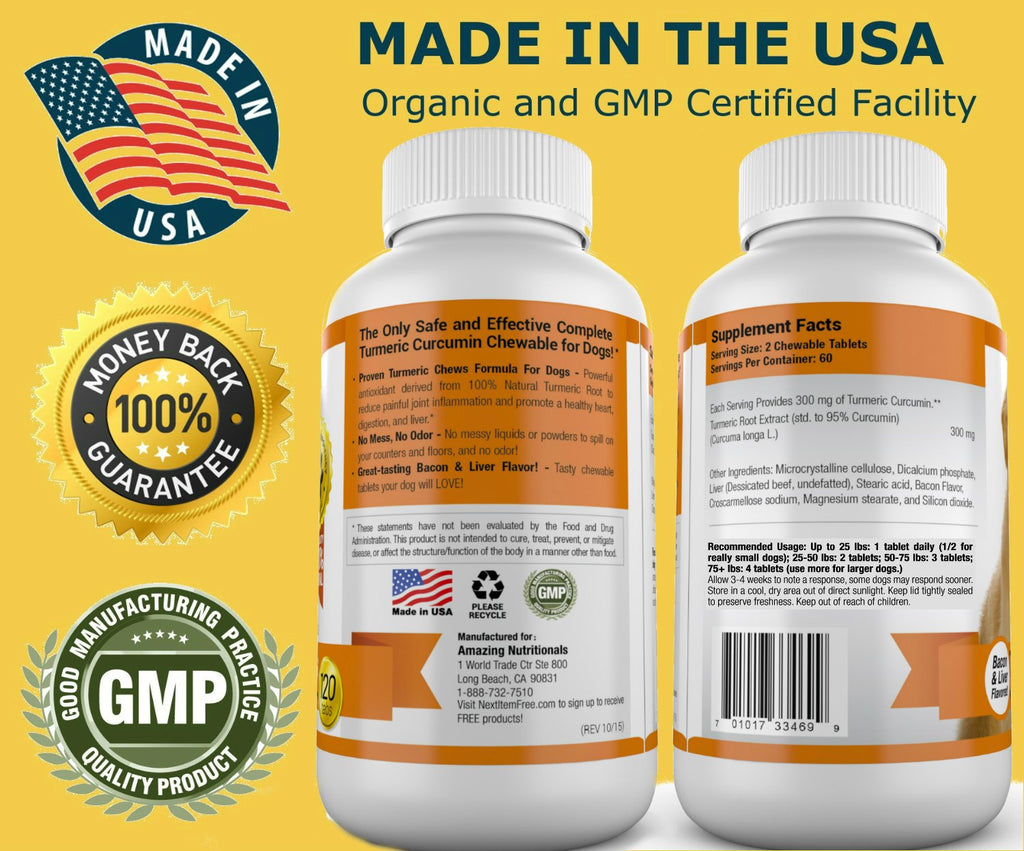 Turmeric Probiotics for Dogs Digestive Health Bundle G6317