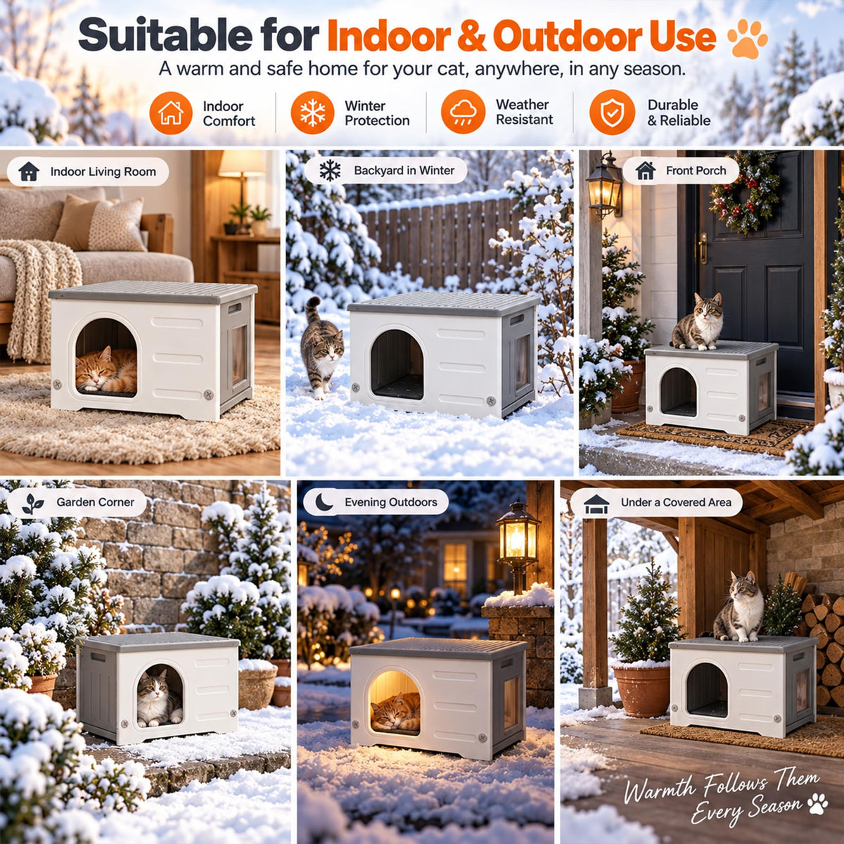 HDPE Cat House with Liner I836