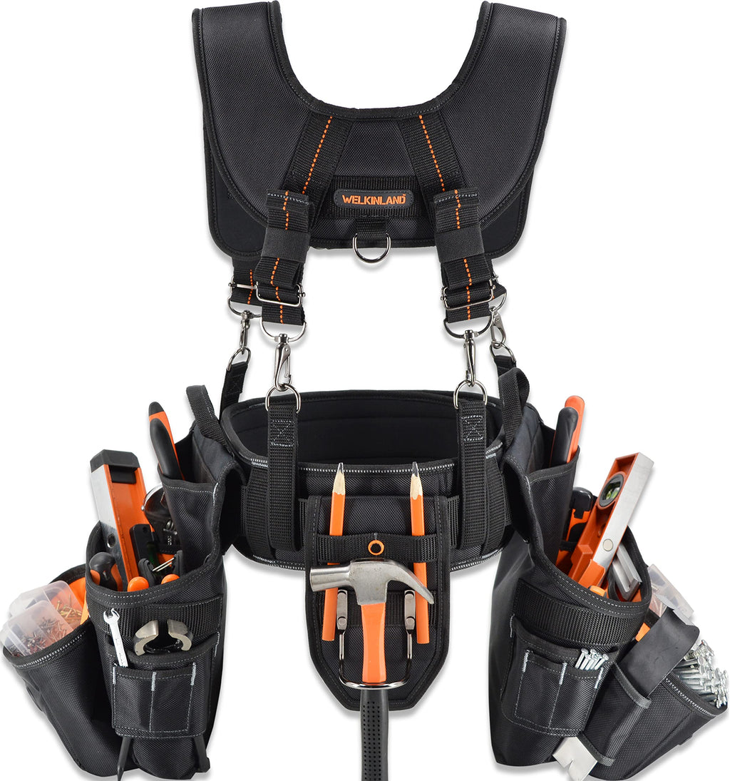 39 Pockets Tool Belts with Suspenders Q7799