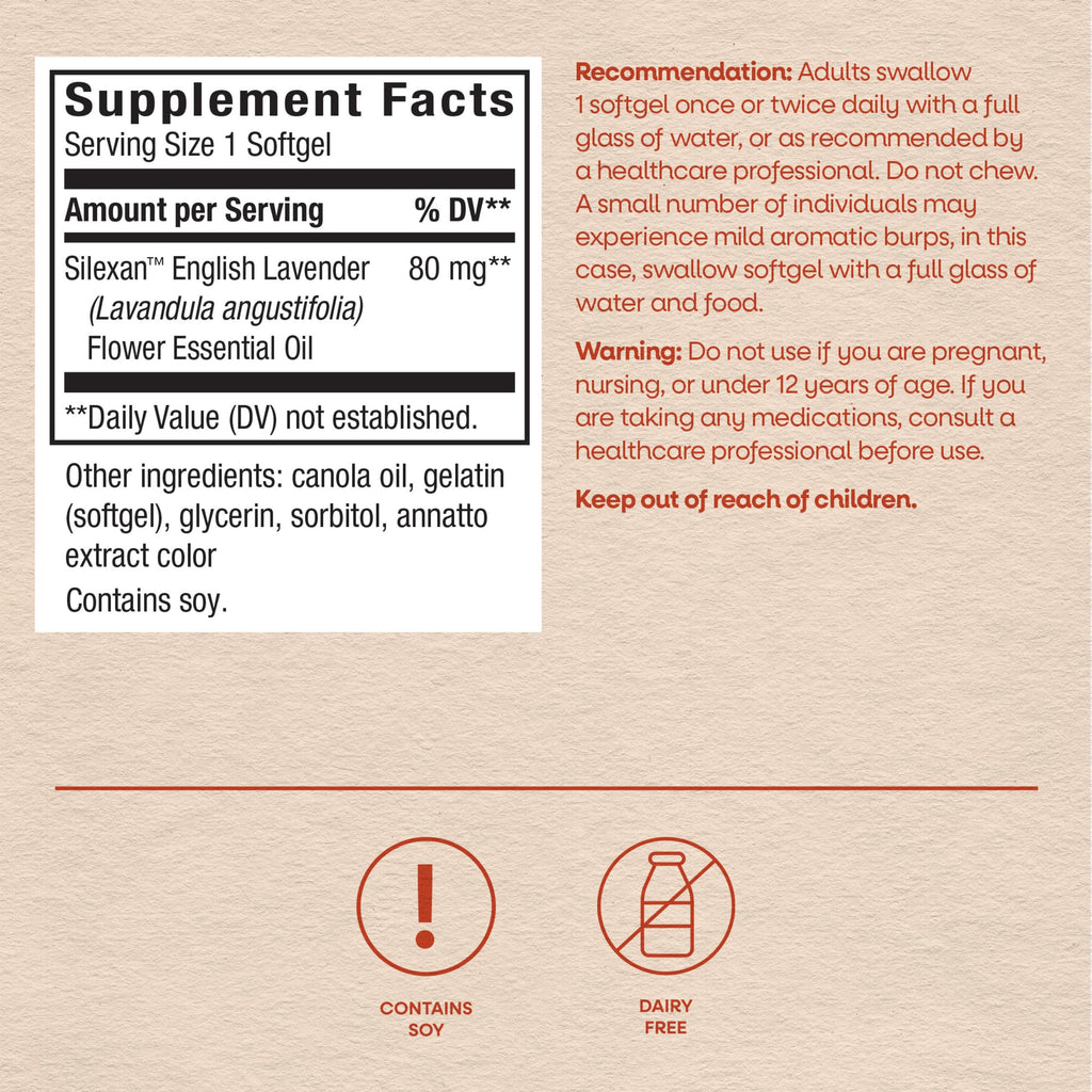 Lavender Oil Supplement 30 ct G7148