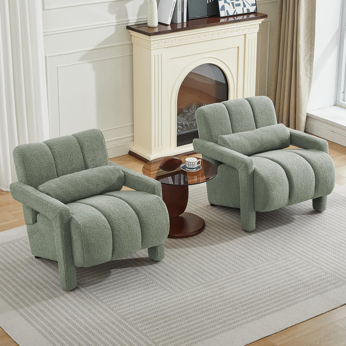 Green Accent Chair Set of 2 L821
