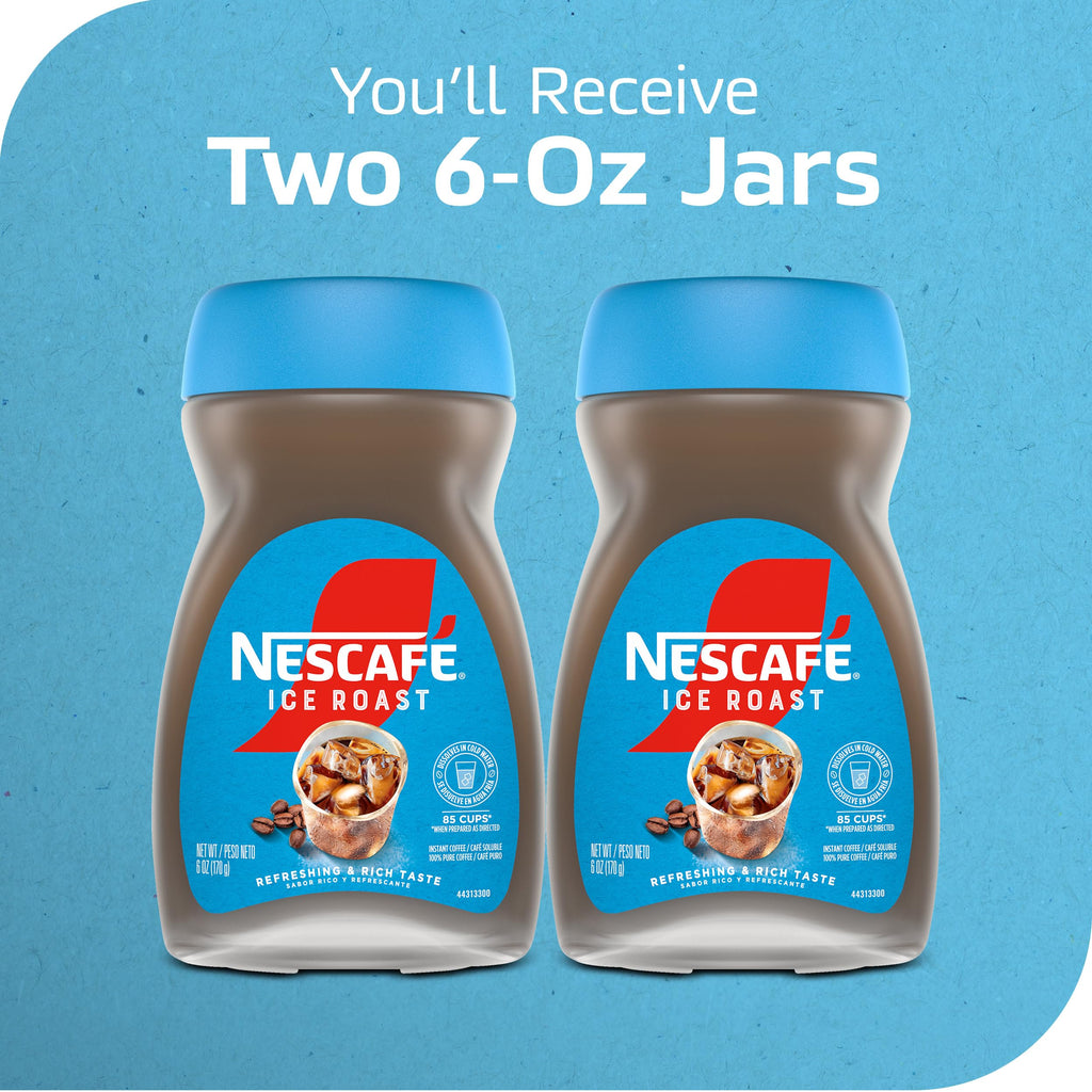 Instant Iced Coffee, 2 Jars 6 oz F6496