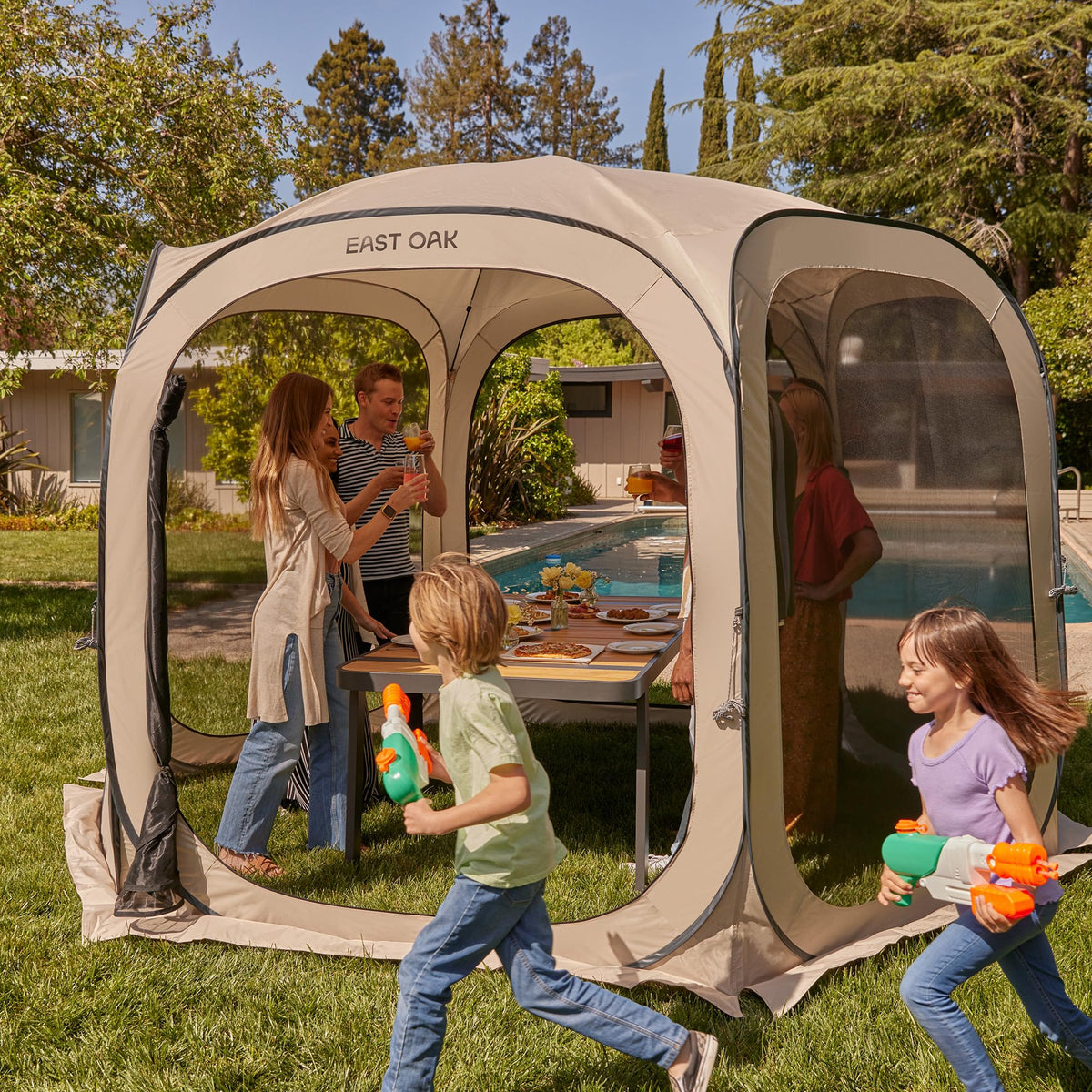 Pop-Up Screen House Tent 12 x 12 FT with Carry Bag G841
